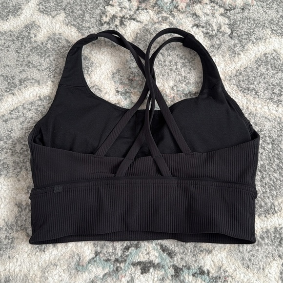 Lululemon Energy Bra *Long Line Texture Size 6 Ribbed - Picture 3 of 5